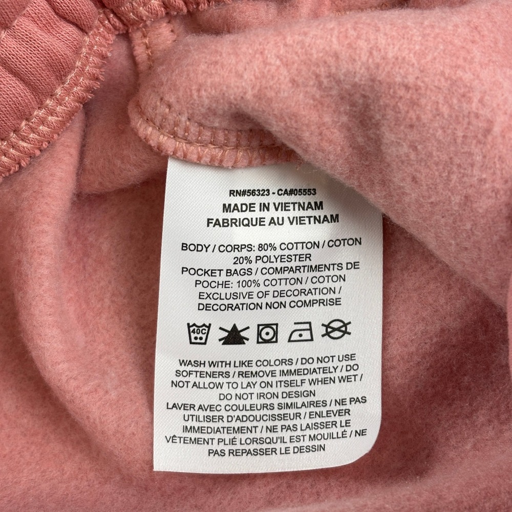 Nike Kids Joggers Sweatpants Pink Cotton Blend Elastic Waist Drawstring Logo M - Picture 5 of 8
